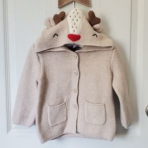Gap Knit Reindeer Hoodie